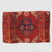 Klassiek oosterend tapeontwerp - warme kleuren golfhanddoek (Horizontaal)