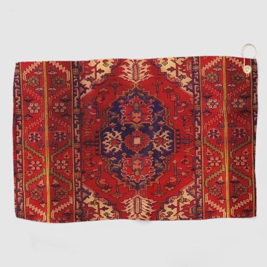 Klassiek oosterend tapeontwerp - warme kleuren golfhanddoek (Horizontaal)