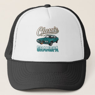 Klassiek Opa Vintage Auto T-Shirt Ontwerp_1 Trucker Pet