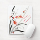 Klassiek-oraal chinese sumi-e inktbloemen schilder muismat (Met muis)