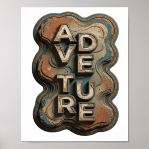 Klassiek Oranje AVONTUUR Kunstzinnig Motief Poster