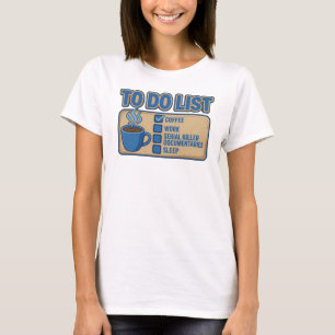 Klassiek Oranje COFFIE WERK ECHTE MISDAAD Kunstpri T-shirt