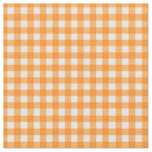Klassiek Oranje Gingham Gingham Gecontroleerd Patr Stof