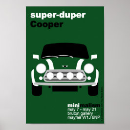 Klassiek origineel mini Cooper minimalistisch Post Poster