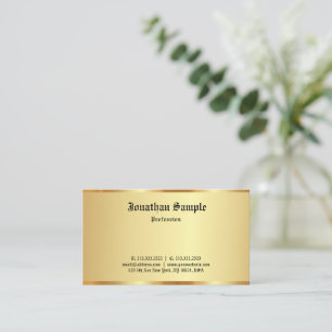 Klassiek Oud Lettertype Elegant Professioneel Goud Visitekaartje