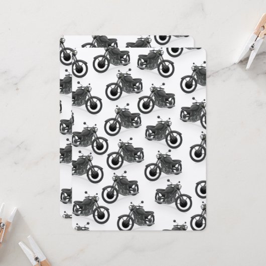 klassiek oud motorfietspatroon (Voorkant / Achterkant in situ)