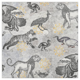Klassiek oud Romeins dierenmozaïek Stof