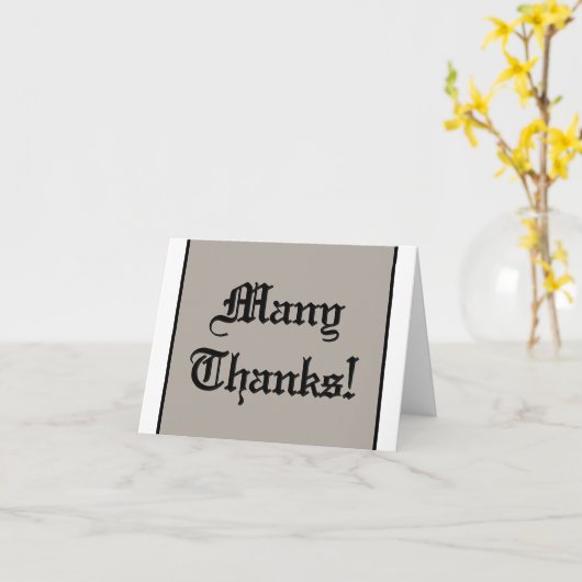 Klassiek, ouderwets "veel Bedankt!" Kaart (Gele Bloem)