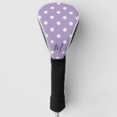 Klassiek Paars Patroon Monogram Stippen Golfheadcover (Voorkant)