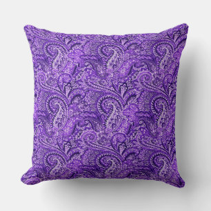 Klassiek Paars Sierkussen Paisley