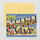 Klassiek Panama City Florida Briefkaart (Voorkant / Achterkant)