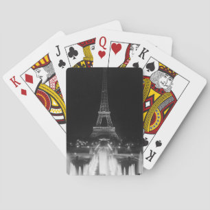 Klassiek Parijs Fontains Eiffeltoren nacht Dart Bo Pokerkaarten
