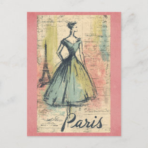 Klassiek Parijs Frankrijk Eiffeltoren Franse Mode Briefkaart