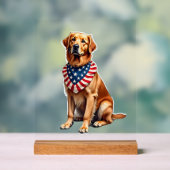 Klassiek patriottisch gouden retriever vintage shi acryl bord (Neutraal)