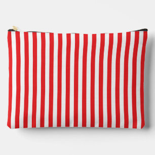 Klassiek patroon met rode en witte verticale strep etui