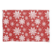 Klassiek patroon rood/wit Snowflake Kussensloop (Voorkant)