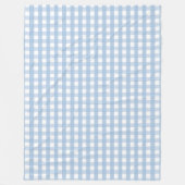 Klassiek patroon van blauw en wit Gingham Fleece Deken (Voorkant)