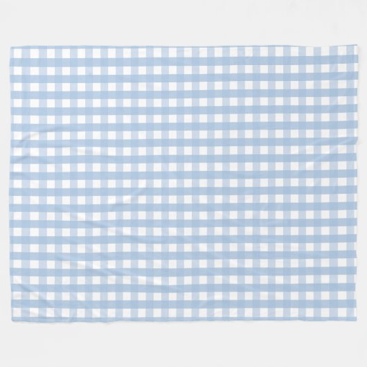 Klassiek patroon van blauw en wit Gingham Fleece Deken (Voorkant (Horizontaal))