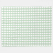 Klassiek patroon van groene en witte gingham fleece deken (Voorkant (Horizontaal))