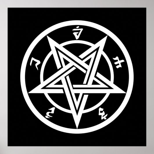 Klassiek pentagramsymbool poster (Voorkant)