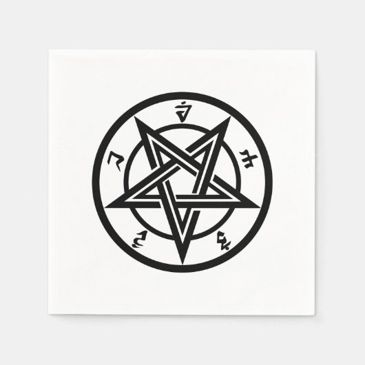 Klassiek pentagramsymbool servet (Voorkant)