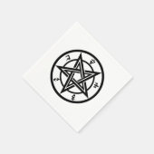 Klassiek pentagramsymbool servet (Hoek)