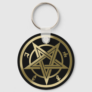 Klassiek pentagramsymbool sleutelhanger