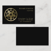 Klassiek pentagramsymbool visitekaartje (Voorkant / Achterkant)