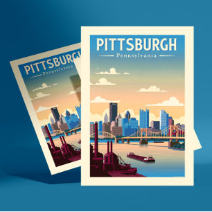 Klassiek Pittsburgh Pennsylvania Briefkaart