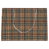 Klassiek plaid ontwerp groot cadeauzakje (Voorkant)