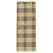 Klassiek plaid ontwerp wijn cadeautas (Achterkant)