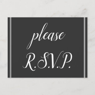 , klassiek "please R.S.V.P." Briefkaart