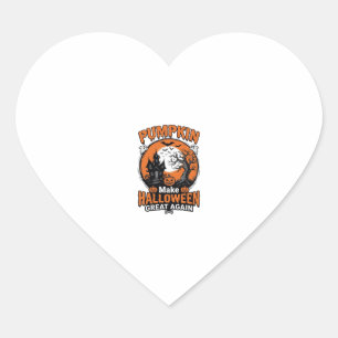 Klassiek Pompoen Halloween Geweldig Again T-shirt  Hart Sticker