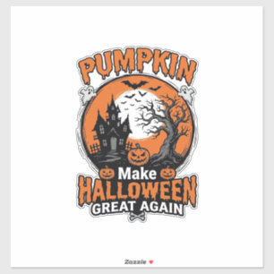 Klassiek Pompoen Halloween Geweldig Again T-shirt  Sticker