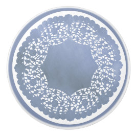 Klassiek Porselein Blauw en Wit Kant Keramische Knop