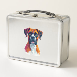 Klassiek Portret van Boxerhond Kleurspatten Pop Ar