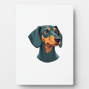 Klassiek portret van een Dachshund Retro hondenill Fotoplaat