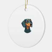 Klassiek portret van een Dachshund Retro hondenill Keramisch Ornament (Links)