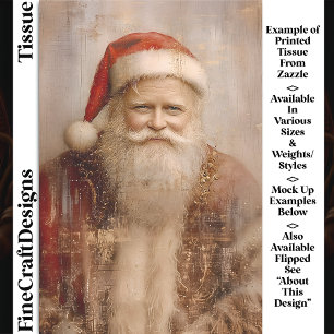 Klassiek portret van een vintage Kerstman DZ1LF de Tissuepapier