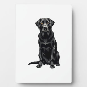 Klassiek portret van een zwarte Labrador Retriever Fotoplaat