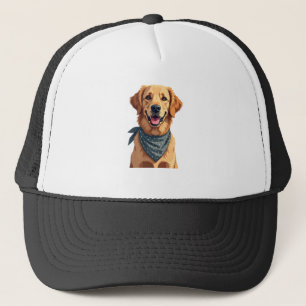 Klassiek portret van Golden Retriever met kleurrij Trucker Pet