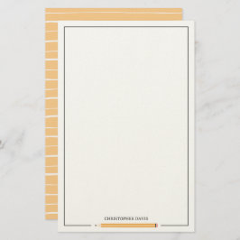 Klassiek potlood omlijst kinder terug naar school briefpapier