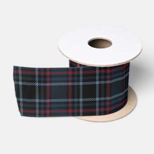 Klassiek preppy blauw tartan geruit patroon lint
