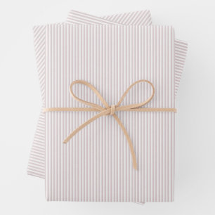 Klassiek preppy seersucker-effect roze streep inpakpapier vel