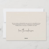 Klassiek prettig kerstfeest Antieke witte stippen  Feestdagenkaart (Achterkant)