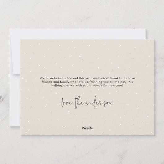 Klassiek prettig kerstfeest Antieke witte stippen Feestdagenkaart (Achterkant)