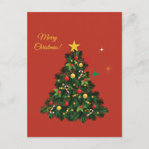 Klassiek prettig kerstfeest briefkaart