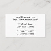 Klassiek, professioneel Visitekaartje (Achterkant)
