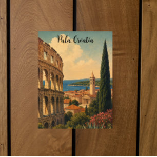 Klassiek Pula Kroatië Istrië Europa Reizen Briefkaart