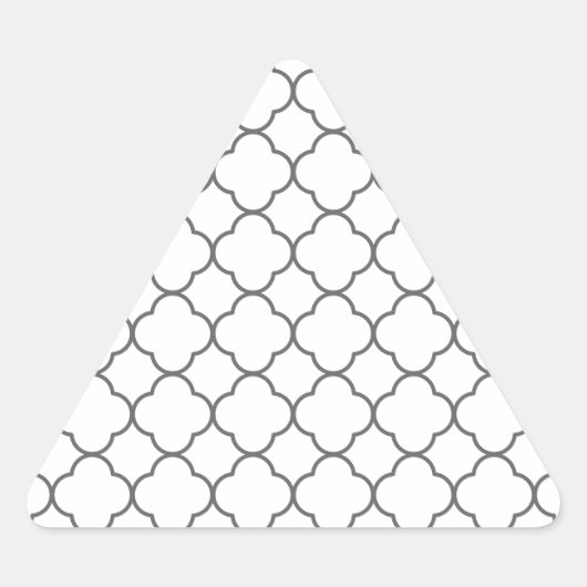 Klassiek Quatrefoil-patroon Driehoek Sticker (Voorkant)
